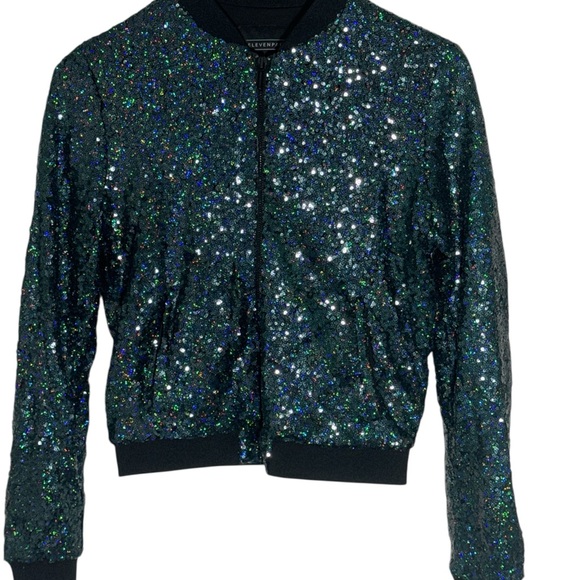 Eleven Paris Jackets & Blazers - Eleven Paris Black Multi Colored Sequin Jacket